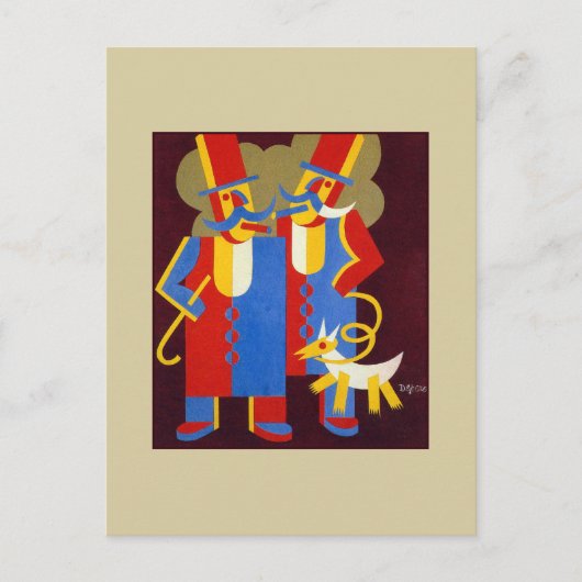 Männer mit Mustaches von Depero Postkarte (Vorderseite)