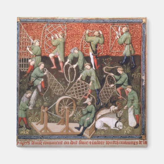 Männer mit Netzen Magnet (Vorne)