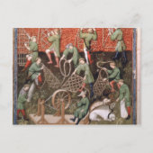 Männer mit Netzen Postkarte (Vorderseite)