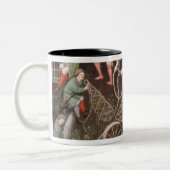 Männer mit Netzen Zweifarbige Tasse (Links)
