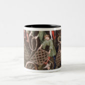 Männer mit Netzen Zweifarbige Tasse (Mittel)