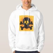 Männer mit schwarzem Schädel und Kreuzknochen Hoodie (Vorderseite)