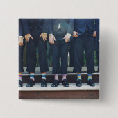 Männer mit Socken - Square Button (Vorderseite)
