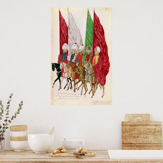 Männer mit Standards gemäß Seigneur Poster (Küche)