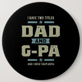 Männer mit zwei Titeln Vater und G-Pa Button (Vorderseite)