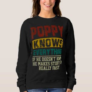 Männer Mohn kennt alles Vintage Mohn Papa Dick Sweatshirt