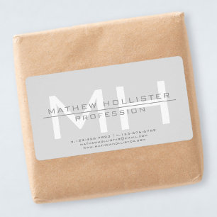 Männer, monogrammiert, graues Business