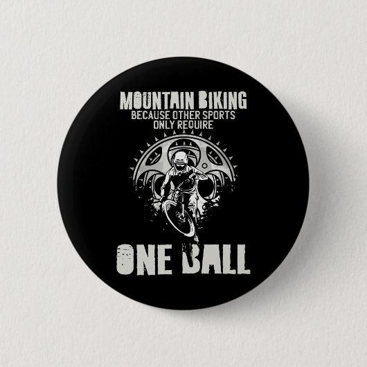 Männer Mtb Spruch Geschenk - Downhill Fahrrad - Mo Button (Vorderseite)