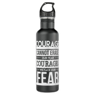Männer Mut ist, wenn wir mit unseren Ängsten konfr Edelstahlflasche