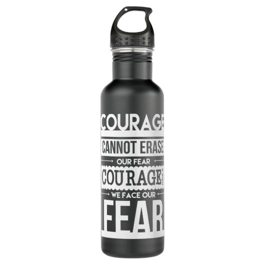 Männer Mut ist, wenn wir mit unseren Ängsten konfr Edelstahlflasche (Vorderseite)