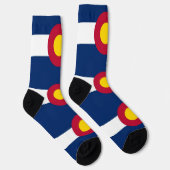 Männer nachhaltige Crew Socken mit Fahne Colorado (Rechts)