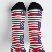 Männer nachhaltige Crew Socken mit Fahne der USA (Oben)