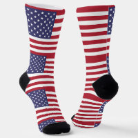 Männer nachhaltige Crew Socken mit Fahne der USA