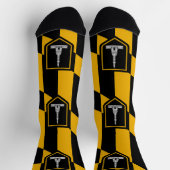 Männer nachhaltige Crew Socken mit Fahne von Balti (Oben)