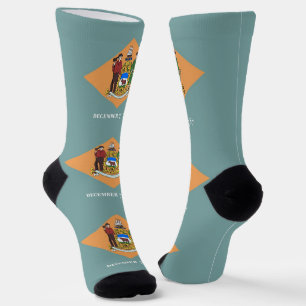 Männer nachhaltige Crew Socken mit Fahne von Delaw