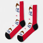 Männer nachhaltige Crew Socken mit Fahne von Iowa (Linkes Detail)