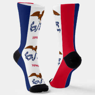 Männer nachhaltige Crew Socken mit Fahne von Iowa