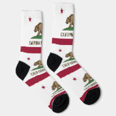 Männer nachhaltige Crew Socken mit Flagge Kaliforn (Rechts)