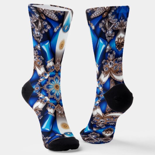 Männer nachhaltige Socken mit argentinischen Farbe (Gewinkelt)