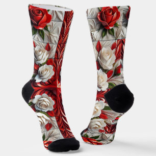 Männer nachhaltige Socken mit englischen Rose