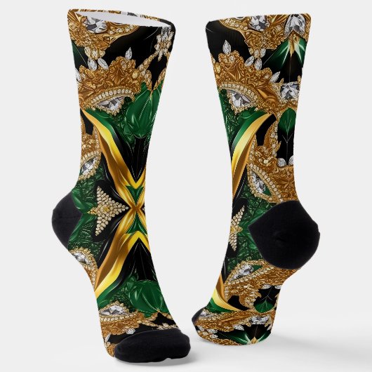 Männer nachhaltige Socken mit jamaikanischen Farbe (Gewinkelt)