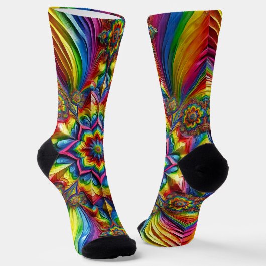 Männer nachhaltige Socken mit LGBT-Farben (Gewinkelt)