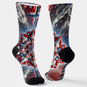 Männer nachhaltige Socken mit norwegischen Farben