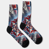 Männer nachhaltige Socken mit norwegischen Farben (Rechts)