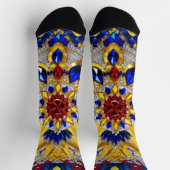 Männer nachhaltige Socken mit rumänischen Farben (Oben)