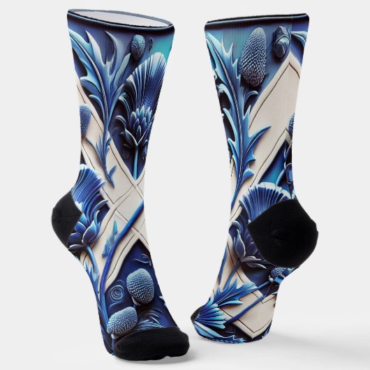 Männer nachhaltige Socken mit schottischen Nasenlö (Gewinkelt)