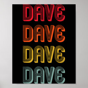 Männer Name Vater Junge Ehemann Weihnachten Dave G Poster
