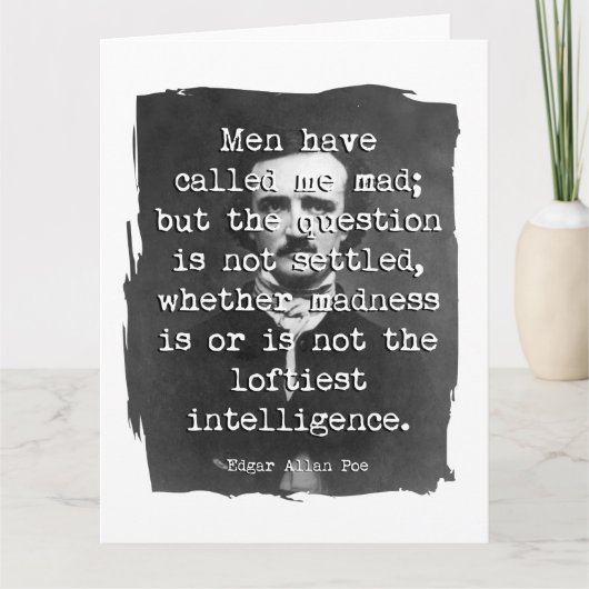 Männer nennen mich Mad Poe Zitat Karte (Vorderseite)