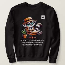 Männer Neujahr ehrliche Entschließung Sweatshirt