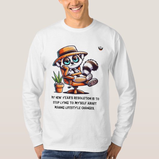 Männer Neujahr ehrliche Entschließung T - Shirt (Vorderseite)