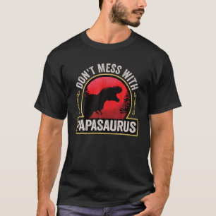 Männer nicht mit Papasaurus-Dinosaurier-Vater anle T-Shirt