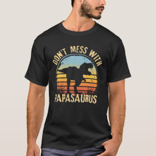 Männer nicht mit Papasaurus-Dinosaurier-Vater anle T-Shirt