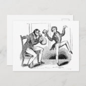 Männer niffen Stickoxid Cartoon Postkarte (Vorne/Hinten)