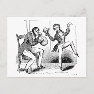 Männer niffen Stickoxid Cartoon Postkarte