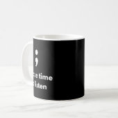 Männer Notfall Nicht Semikolon Psychische Gesundhe Kaffeetasse (Vorderseite Links)