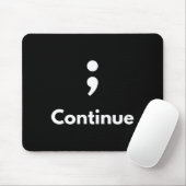 Männer Notfall Nicht Semikolon Psychische Gesundhe Mousepad (Mit Mouse)