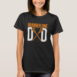 Männer Nummer 1 Vater Lax Player Vater Lacrosse St T-Shirt