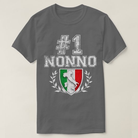 Männer Nummer Eins, Italienischer Großvater T-Shirt (Design vorne)