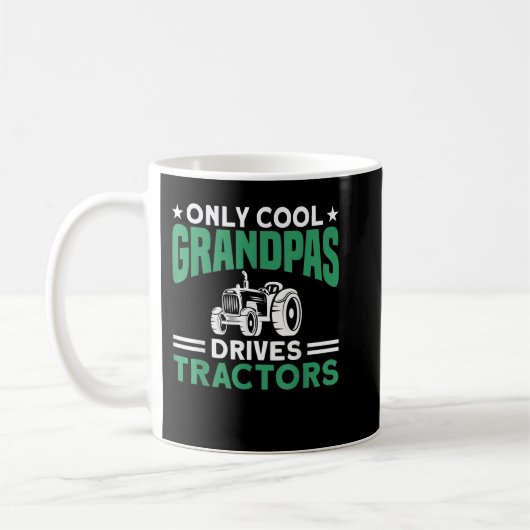 Männer nur Coole Grandpas Antriebssysteme Traktore Kaffeetasse (Links)