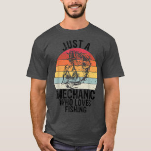 Männer nur ein Mechaniker, der Lieben FischenAuto T-Shirt