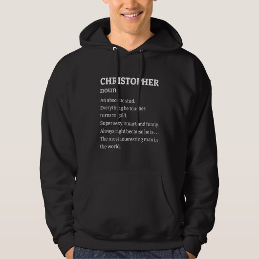 Männer oder Jungs Sarcastic Christopher Hoodie (Vorderseite)