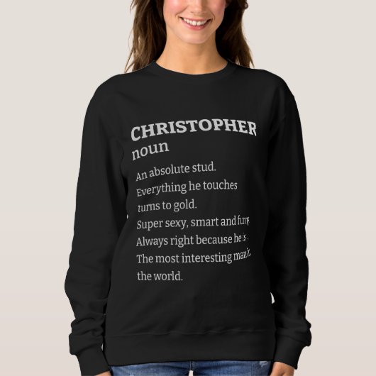 Männer oder Jungs Sarcastic Christopher Sweatshirt (Vorderseite)