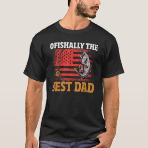 Männer Ofishalal der beste Vater Fischen mit Papa T-Shirt