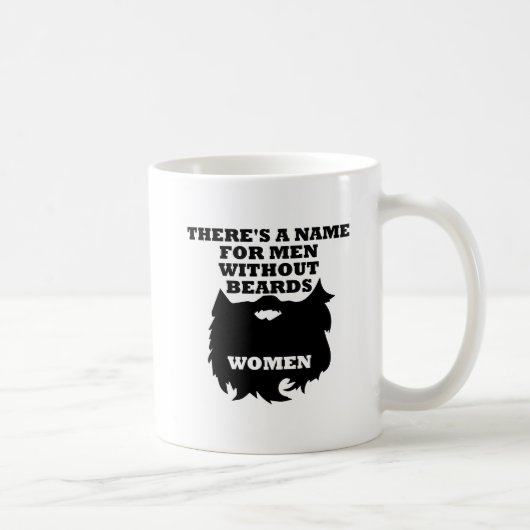 Männer ohne Bärte Lustiger Becher Kaffeetasse (Rechts)