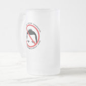 Männer ohne Haar-Bier-Tasse Mattglas Bierglas (Vorderseite Links)
