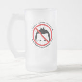 Männer ohne Haar-Bier-Tasse Mattglas Bierglas (Links)